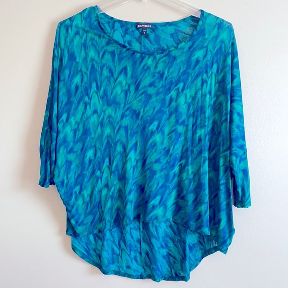 🦚 Peacock Design High Low Dolman Sleeving Medium - Picture 3 of 6